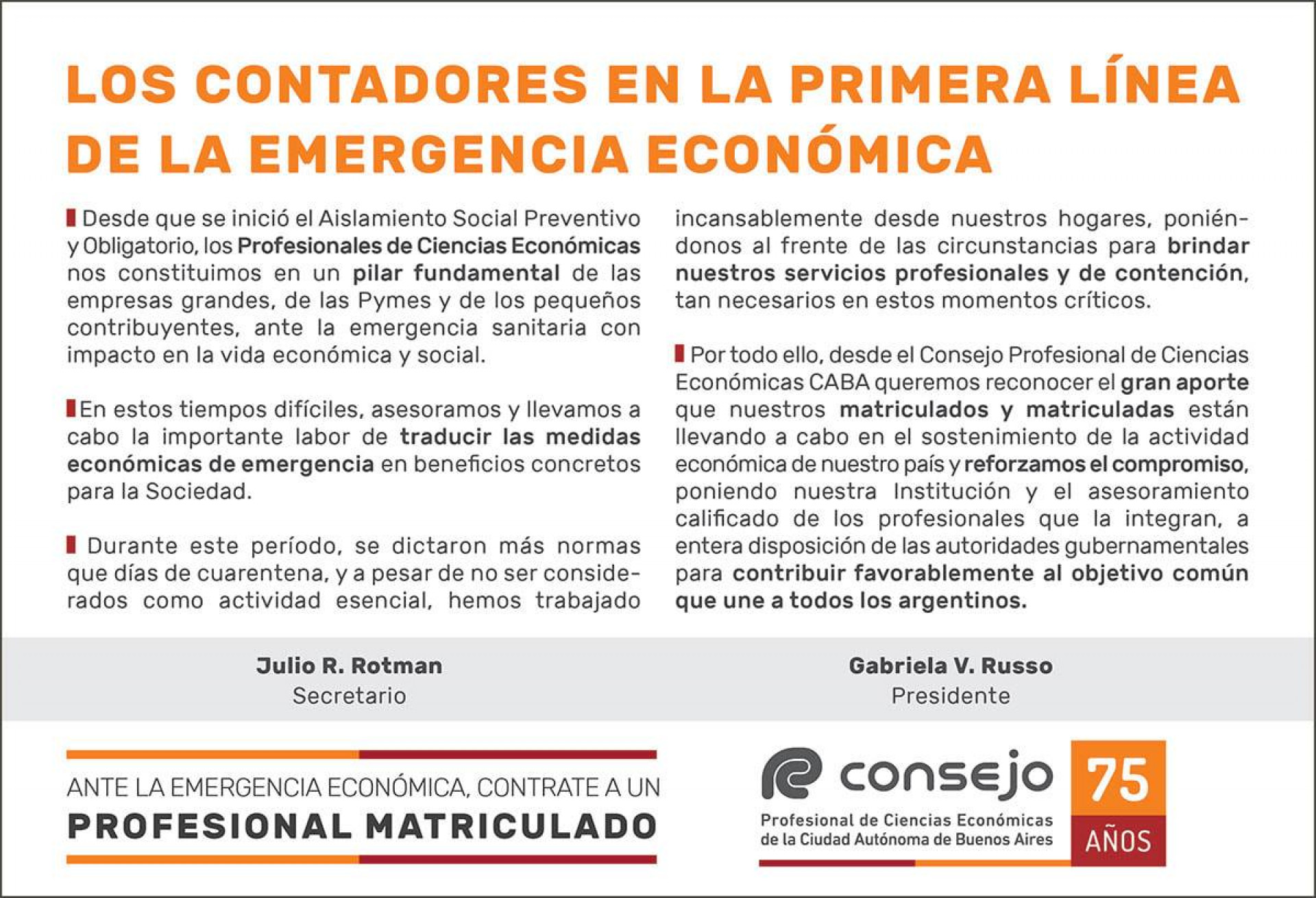 Publicado el 17/5/2020 en el Suplemento Económico del diario Clarín